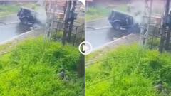 Video: ट्रक से टकराई फुल स्पीड थार, उड़े परखच्चे, सामने आया खौफनाक हादसे का वीडियो