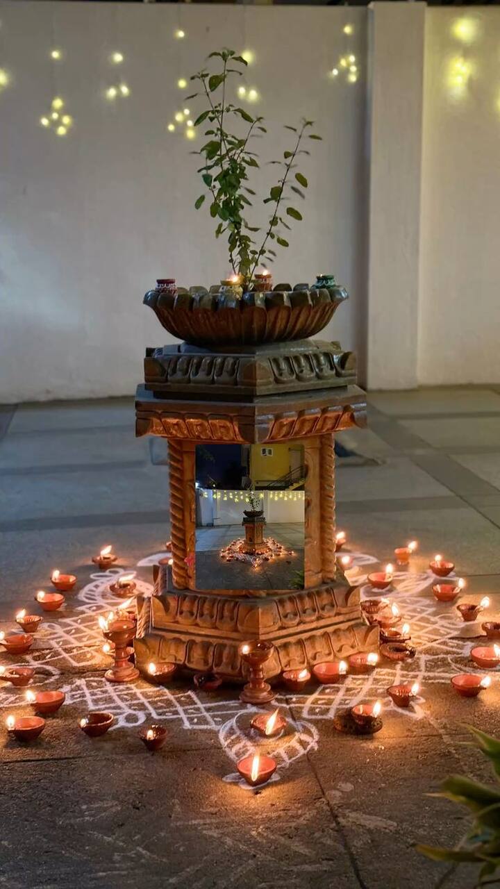 तुळशिजवळ चप्पल ठेवू नये असं केल्याने देवी लक्ष्मी रागावते आणि घरात आर्थिक समस्या निर्माण होण्याची शक्यता वाढते.