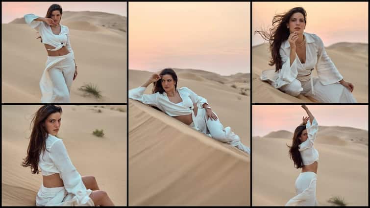 अबू धाबी के रेगिस्तान में रेत पर लेटकर नताशा स्टेंकोविक ने दिए कातिलाना पोज, तस्वीरें देख फैंस ने कहा 'दिवा'