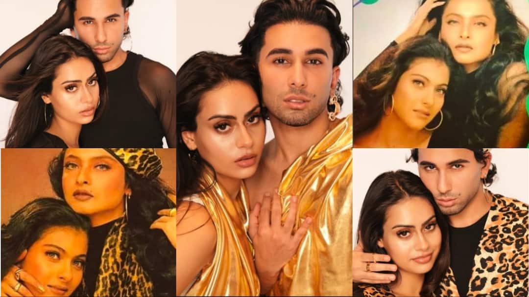 रेखा और काजोल का 29 साल पुराना फोटोशूट नीसा-ओरी ने किया रीक्रिएट, सोशल मीडिया पर मची खलबली