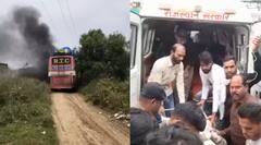 ਮਜ਼ਦੂਰਾਂ ਨੂੰ ਲਿਜਾ ਰਹੀ ਬੱਸ 'ਚ ਲੱਗੀ ਭਿਆਨਕ ਅੱਗ, 12 ਝੁਲਸੇ, 2 ਦੀ ਮੌਤ; ਸਿਲੰਡਰਾਂ 'ਚ ਵੀ ਹੋਇਆ ਧਮਾਕਾ