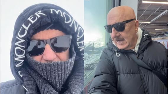 अनुपम खेर ने स्विट्जरलैंड से शेयर किया वीडियो, कहा- 'शिफॉन की साड़ी में शूटिंग करने वाली एक्ट्रेसेस को सलाम'