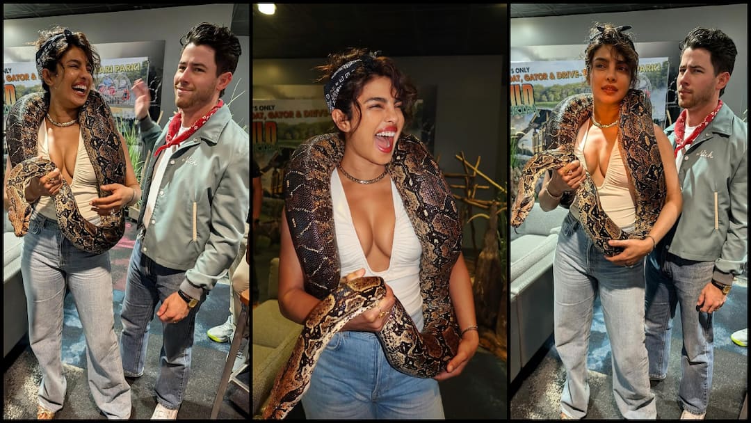 गले में सांप लटका कर प्रियंका चोपड़ा ने दिए पोज, निक जोनस का रिएक्शन वायरल