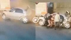 Video: दो ट्रकों के बीच पिस गई कार, अंदर बैठे थे तीन लोग, फिर हुआ चमत्कार... हादसे का वीडियो वायरल