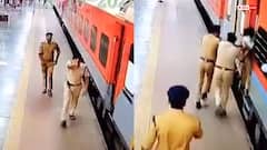 प्रयागराज जंक्शन का डराने वाला VIDEO, ट्रेन से उतरते समय फिसला महिला का पैर और...