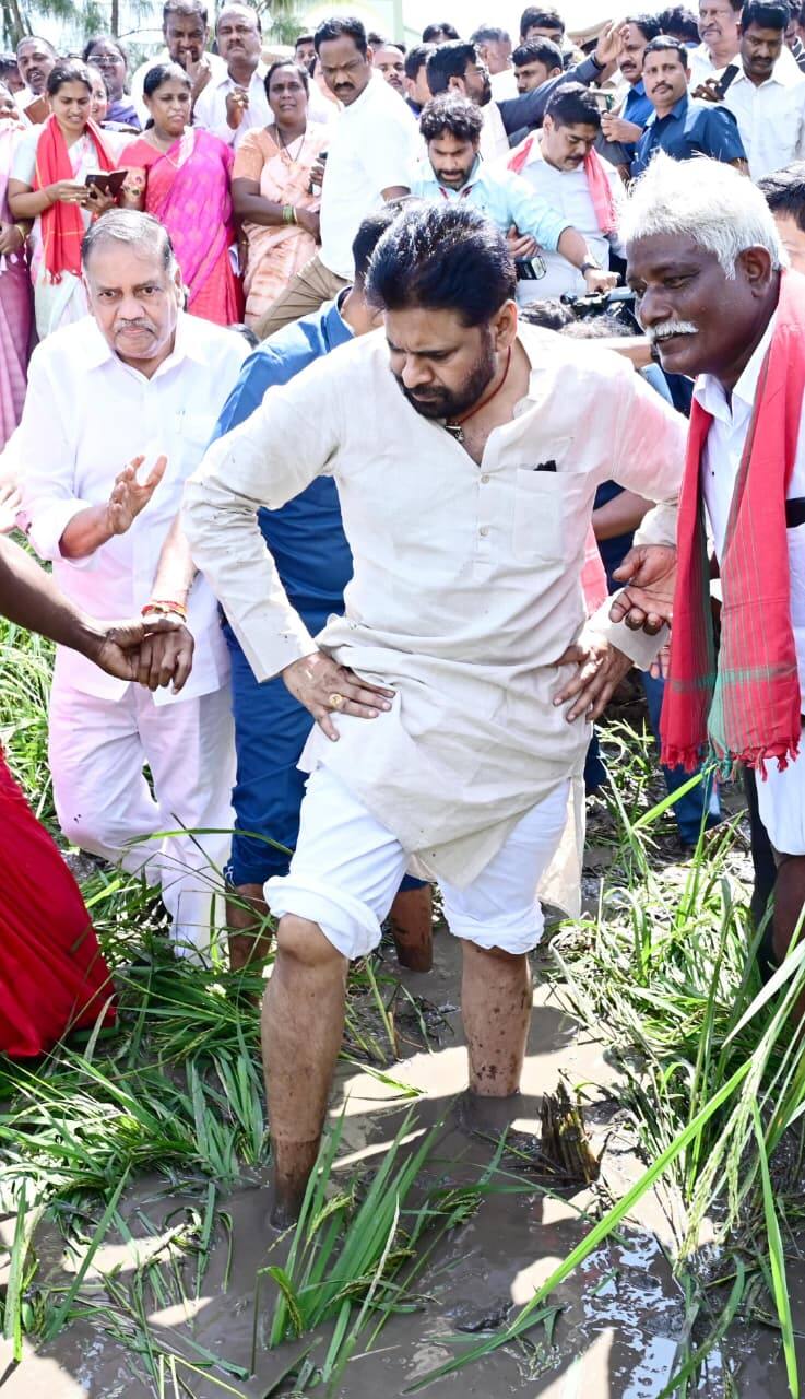 Pawan Kalyan: తుపాను ప్రభావిత ప్రాంతాలను విజిట్ చేసిన పవన్ - ప్రభుత్వం అండగా ఉంటుందని రైతులకు భరోసా