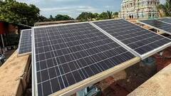 ரூ.5 லட்சம் மதிப்பில் சூரிய மின்தகடுகள் அமைப்பு: முன்மாதிரி கோயிலாக மாறிய திருவானைக்கோயில்