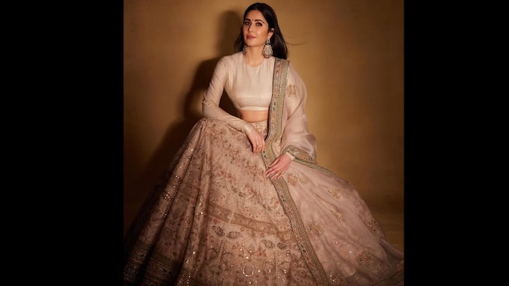 5. कैटरीना कैफ: अगर कोई एक सेलिब्रिटी है जो अतिसूक्ष्मवाद को शानदार बना सकती है, तो वह कैटरीना कैफ हैं। उनके अलौकिक पहनावे में जटिल ज़री, रेशम और सेक्विन कढ़ाई के साथ एक भारी अलंकृत लहंगा स्कर्ट शामिल था। मैचिंग आइवरी रंग के फुल-स्लीव ब्लाउज़ और नाजुक बॉर्डर वाले दुपट्टे के साथ पहना गया यह पहनावा अनुग्रह और भव्यता का सही संतुलन दर्शाता है। मोनोटोन पैलेट और सूक्ष्म धातु के लहजे इस लुक को शीतकालीन दुल्हनों या दुल्हन की सहेलियों के लिए एक आदर्श प्रेरणा बनाते हैं जो ज़ोरदार नाटक के बजाय शांत विलासिता पसंद करते हैं। (छवि स्रोत: इंस्टाग्राम/@katrinakaif)