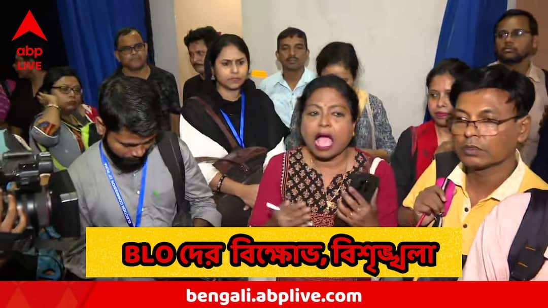 SIR Controversy BLOs show protest For Security Demands On Duty SIR Controversy : 'অন্ধকারে লোকের বাড়ি বাড়ি ঘুরব? সিকিউরিটি কোথায়?' ক্ষোভ উগড়ে দিলেন BLOরা