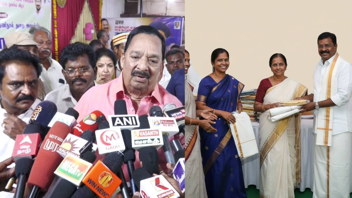 பொங்கல் பரிசு: நவம்பர் 15 முதல் இலவச வேட்டி, புடவை விநியோகம்! அமைச்சர் காந்தி அறிவிப்பு, பட்டு சேலைகளில் மாற்றம்?