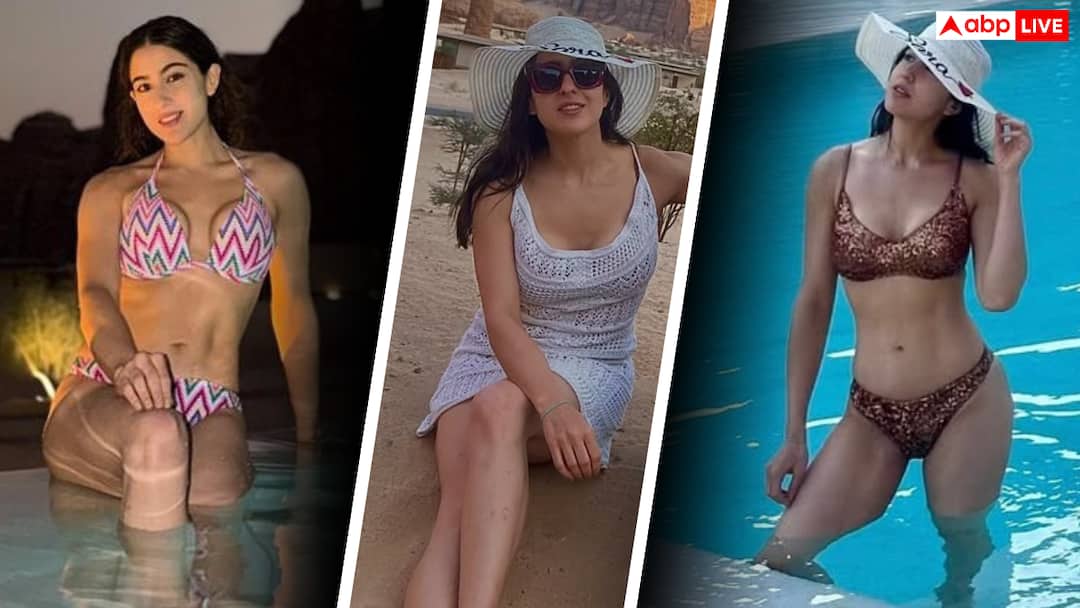 रेगिस्तान में बिकिनी पहने दिखीं सारा अली खान, सिर्फ 7 तस्वीरों से इंटरनेट का माहौल गर्म हो गया