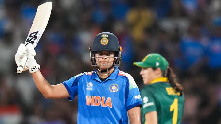 She batted aggressively, scoring lots of boundaries early on, and reached her 50 in 49 balls.