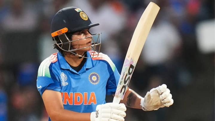 Shafali's wicket fell in the 28th over, when she was on 87 runs.