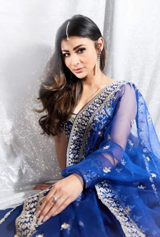 ટીવી અભિનેત્રી મૌનીનો બ્લૂ ચોલીમાં શાનદાર લૂક