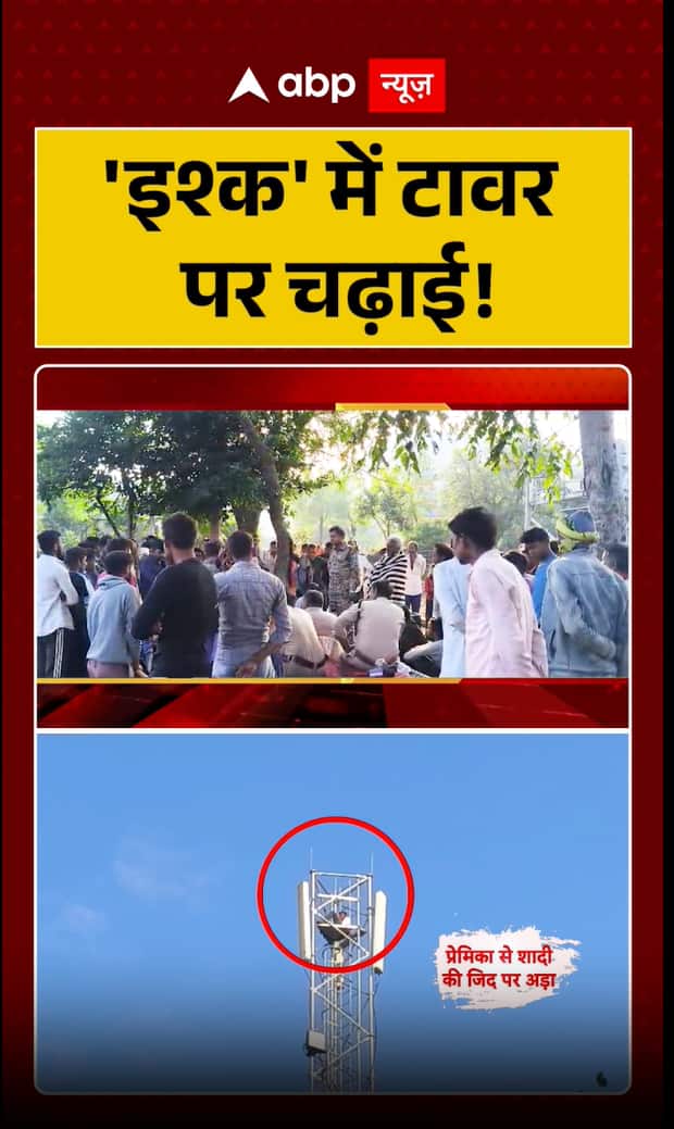 Breaking: Love-Struck Youth Climbs Tower to Demand Marriage Approval | ABP NEWS