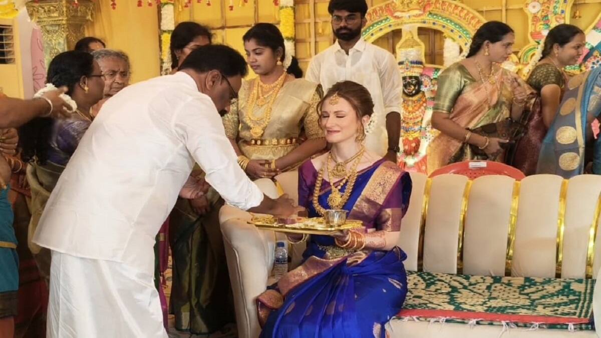 கடல் கடந்து வந்து காதலனை கணவராக்கி கொண்ட ஜெர்மன் நாட்டு பெண்