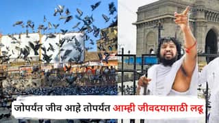 Jain Muni Pigeon Feeding Protest: कबूतर मरत आहेत, तितक्या लांब कबूतर कशी जाणार? जोपर्यंत जीव आहे तोपर्यंत आम्ही जीवदयासाठी लढू : जैन मुनी
