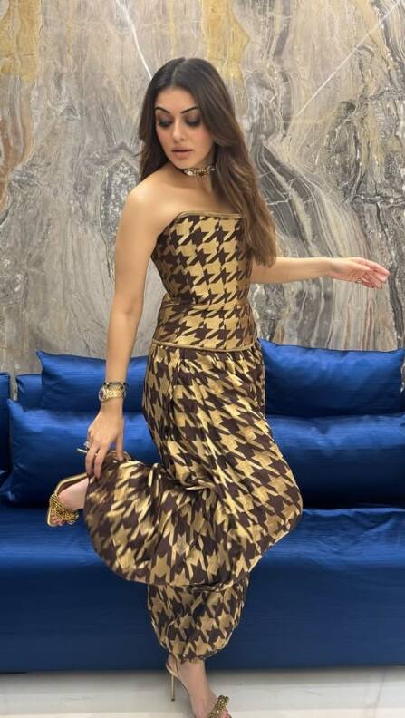 હંસિકા મોટવાણીનો ચેક્સ ડ્રેસ લૂક થયો વાયરલ