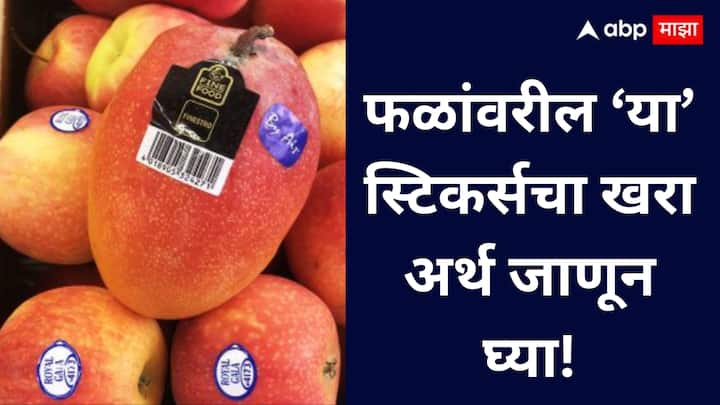 Fruit Stickers Codes : फळांवरील स्टिकर्सवरील कोड फळ सेंद्रिय, रासायनिक की जनुक बदललेले आहे हे ओळखण्यासाठी वापरले जातात.