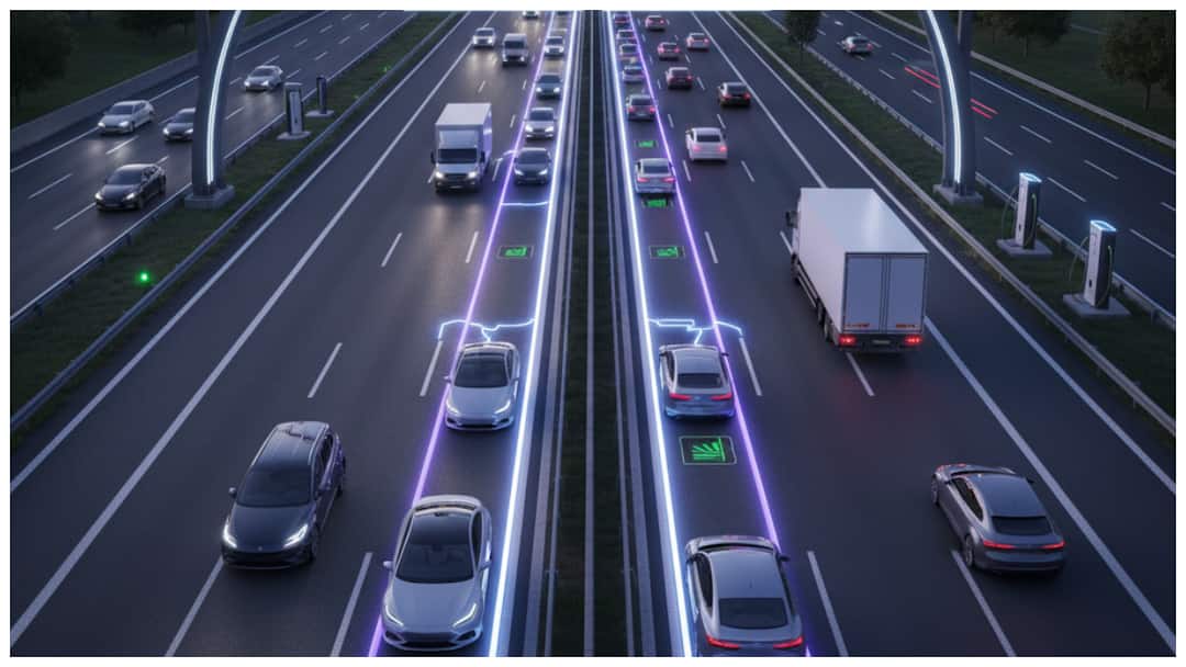 World First Charging Wireless Electric Road Ready in France A10 Motorway World First Charging Road: ప్రపంచంలోనే మొట్టమొదటి ఛార్జింగ్ మోటార్‌వే సిద్ధం! వెళ్తున్నప్పుడే మీ కారు ఛార్జ్ అవుతుంది!