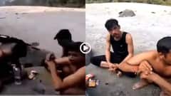 Video: ऋषिकेश में गंगा किनारे बैठ शराब पी रहे थे 3 लड़के, राफ्टिंग गाइड ने लगा दी क्लास, देखें वीडियो