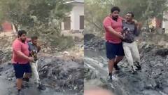 मुजफ्फरनगर में BKU नेता ने सिंचाई विभाग के कर्मचारी की कीचड़ में कराई परेड, कॉलर पकड़कर घुमाया