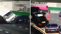 Video: मौत कभी भी आ सकती है! ट्रक से टक्कर के बाद 5 बार पलटी कार, पुल से नीचे गिरी, सामने आया वीडियो