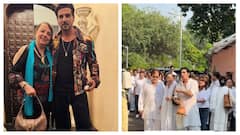 Zayed Khan Struggles To Hold Back Tears At Zarine Khan’s Funeral, Sanjay Khan Seen Heartbroken