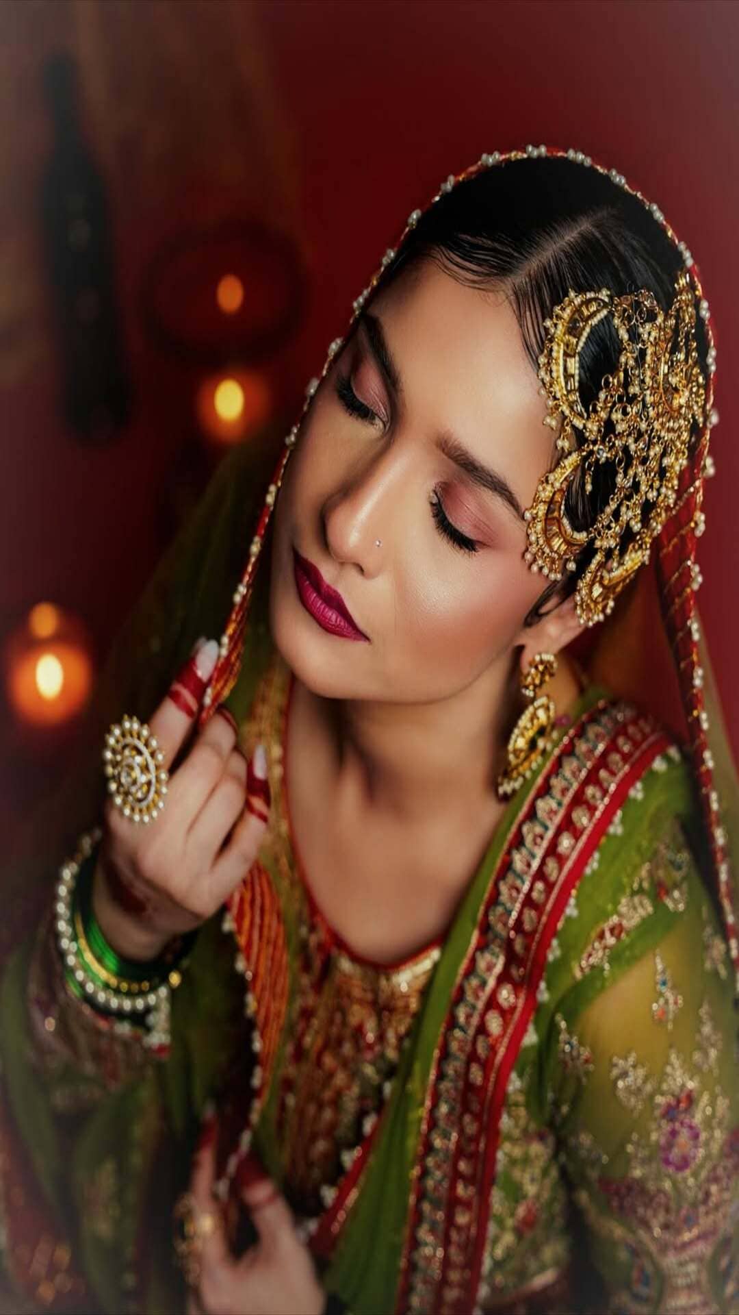Ankita Lokhande Turns Royal Muse in Regal Green & Red