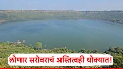लोणार सरोवराच्या पाण्यात निर्माण झाली सजीव सृष्टी; पर्यावरणासह मानवलाही धोका?, सरोवराचं अस्तित्वही धोक्यात!