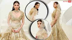 एक बार फिर दुल्हन बनीं अदिति राव हैदरी, गोल्डन लहंगे में दिए जबरदस्त पोज