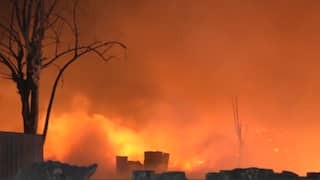Massive Fire Guts Several Huts In Slum Near Delhi's Rithala Metro Station, Child Injured