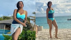 ब्लू बिकिनी में मरमेड सी सुंदर दिखीं मोनालिसा, कभी बीच तो कभी पूल किनारे दिए दिलकश पोज