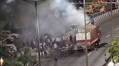 मुंबई-पुणे एक्सप्रेस वेवर बर्निग ट्रकचा थरार, चालकाने दाखवले प्रसंगावधान; मोठा अनर्थ टळला