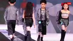 छोटे बच्चे ने रैंप पर दिखाया गजब का एटीट्यूड, पापा की बेस्टी की बेटी के साथ बांध दिया समां- देखें वायरल वीडियो