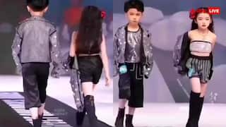 छोटे बच्चे ने रैंप पर दिखाया गजब का एटीट्यूड, पापा की बेस्टी की बेटी के साथ बांध दिया समां- देखें वायरल वीडियो