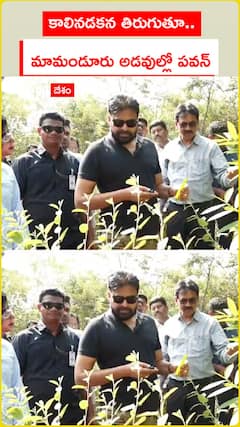 కాలినడకన తిరుగుతూ..  మామండూరు అడవుల్లో పవన్