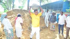 భవన నిర్మాణ కూలీ అవతారమెత్తిన మంత్రి నిమ్మల రామానాయుడు.. ఎందుకిలా..