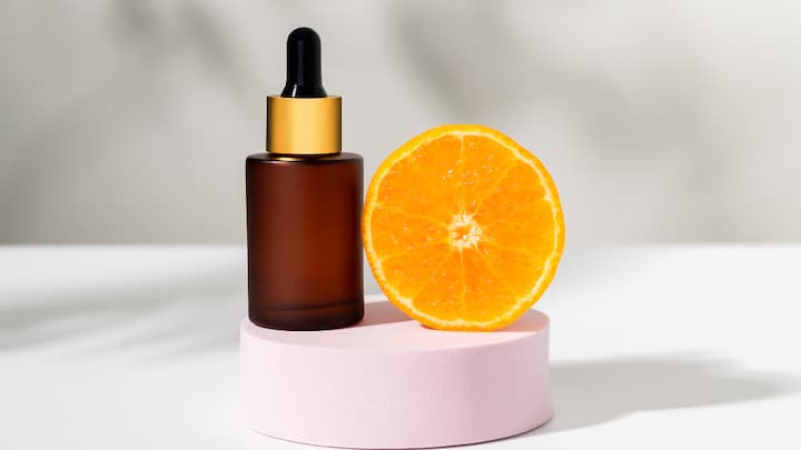 7. Vitamin C for Shine: Vitamin C is still a great ingredient this season.  It makes you more hydrated, lightens dark spots, and brings back your glow.  It helps the skin look even-toned and fresh during the cold months. You can find it in serums, creams, and masks. (Image Source: Canva)
