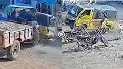 Video: बाल-बाल बचे स्कूली बच्चे! नशे में धुत ड्राइवर ने ट्रेक्टर को मारी टक्कर, कटनी का वीडियो वायरल