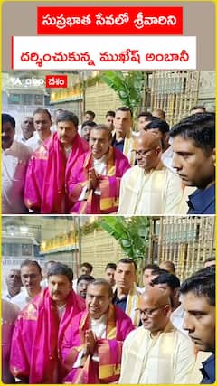 సుప్రభాత సేవలో శ్రీవారిని  దర్శించుకున్న ముఖేష్ అంబానీ