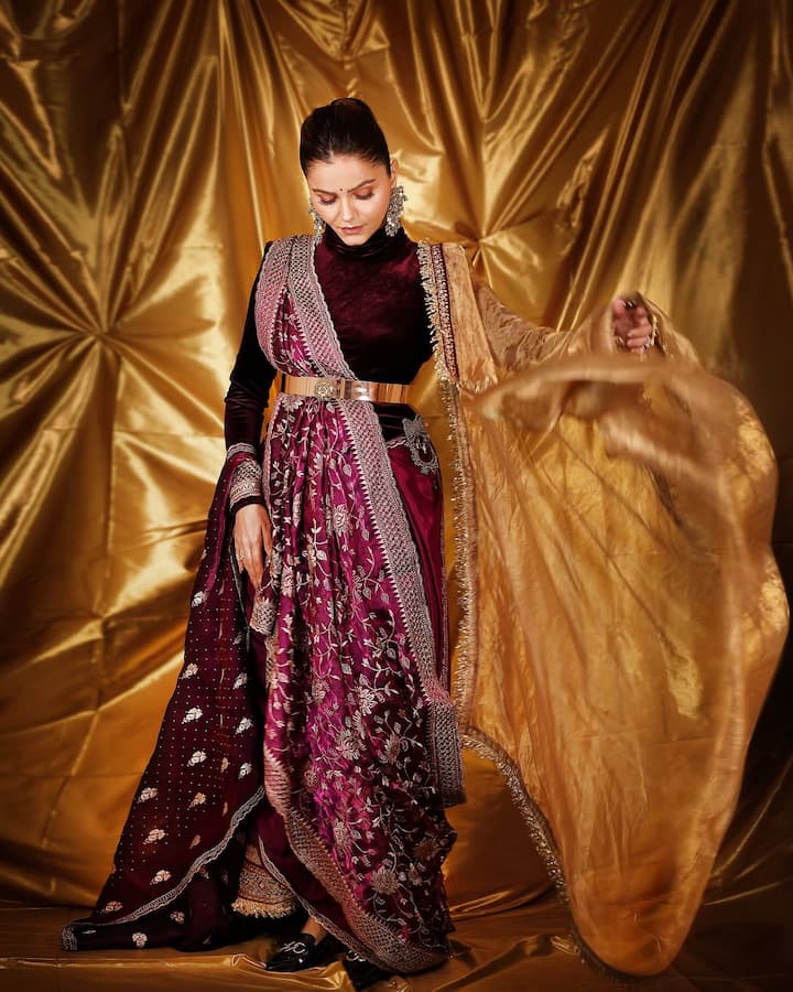 इन तस्वीरों को शेयर करते हुए रुबीना ने कैप्शन में खास बात लिखी. एक्ट्रेस ने बताया,’ एक ज़ारा ड्रेस, करवा चौथ पर मेरी सास की गिफ्ट की हुई दो पीस सलवार कमीज़, और तीन दुपट्टे जिन्हें