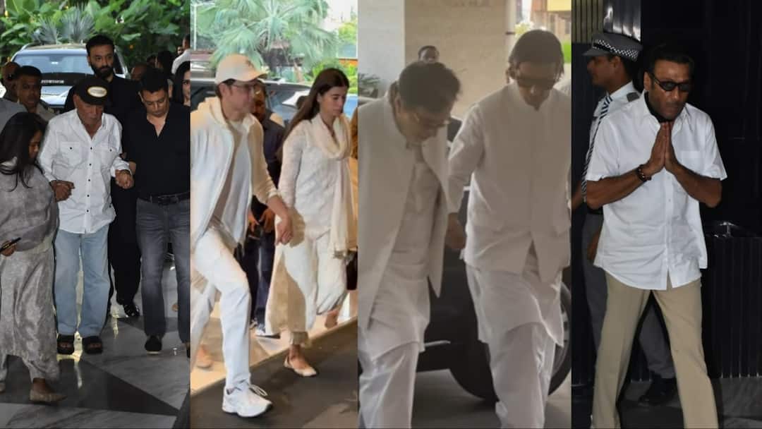 पिता का हाथ थामकर मां की प्रेयर मीट में पहुंचे जायद...ऋतिक-सबा, सलीम खान और रानी समेत पहुंचे ये स्टार्स