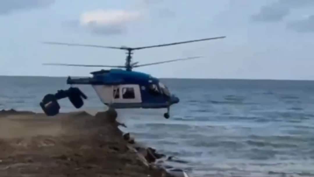 Russian Chopper Breaks Into 2 Parts Before Crashing Near Caspian Sea; 5 Killed: WATCH