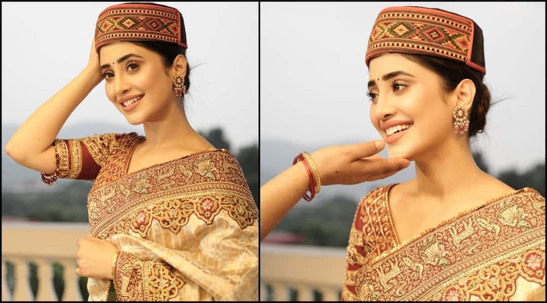 पहाड़ी टोपी और साड़ी में शिवांगी जोशी का रॉयल लुक, एक-एक फोटो पर अटका फैंस का दिल