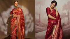 Red Banarasi Sarees Inspired By Bollywood Beauties For A Regal Wedding Look