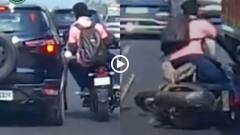 Video: जल्दी जाने की जिद! ट्रक से कुचलने से बाल-बाल बचे बाइक सवार, DCP ने शेयर किया वीडियो