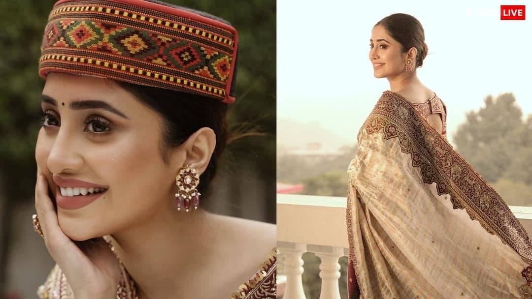 पहाड़ी टोपी-हैवी साड़ी और चेहरे का नूर, टीवी की नायरा का गॉर्जियस अंदाज