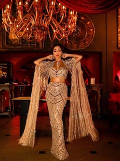 Malaika Arora Stuns In A Gold-Embellished Lehenga, Redefining Festive Glam
