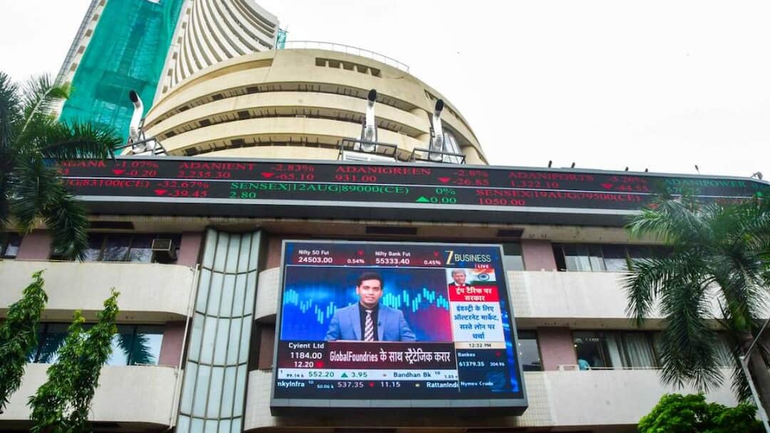 closing bell stock market nifty sensex bihar elections Stock Markets Close With Marginal Gains, Sensex Tests 84,500, Nifty Ends Above 25,800